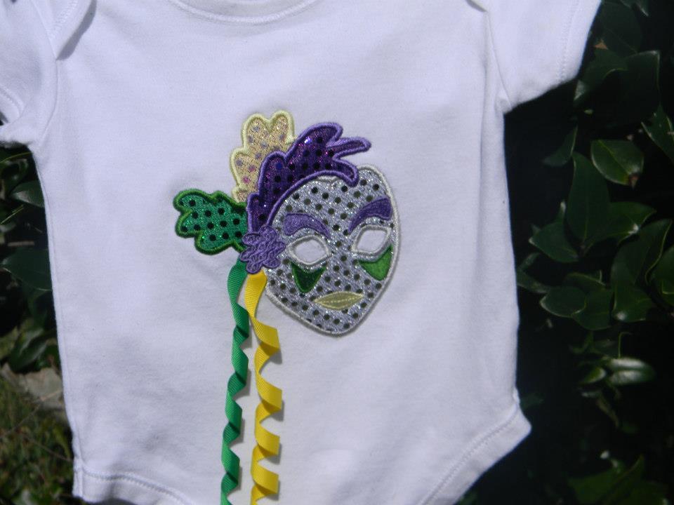 Mardi Gras Mask Applique