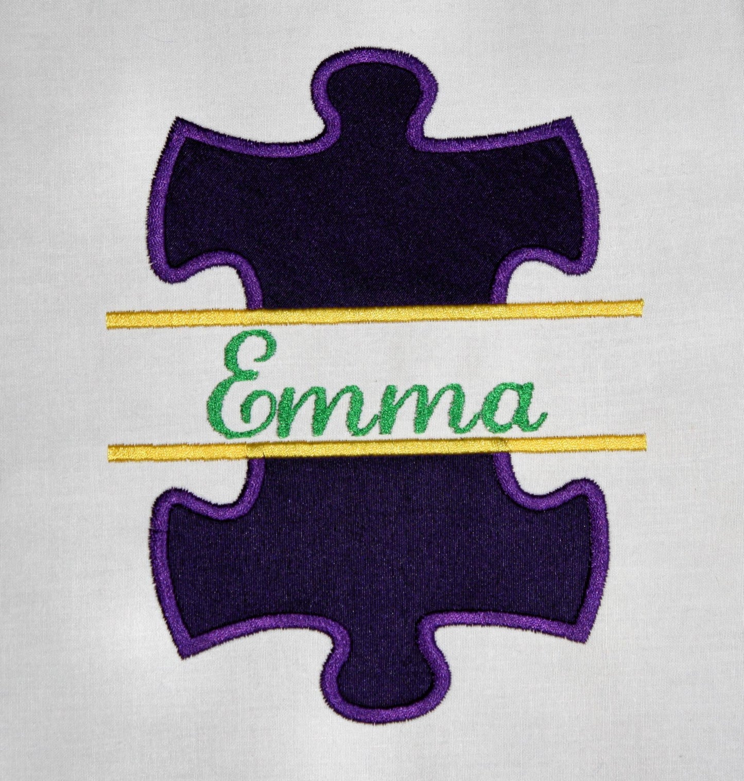 Split Puzzle Piece Applique