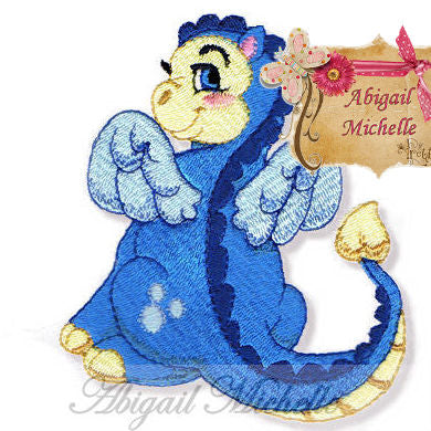Baby Dragon Filled Set Embroidery Design