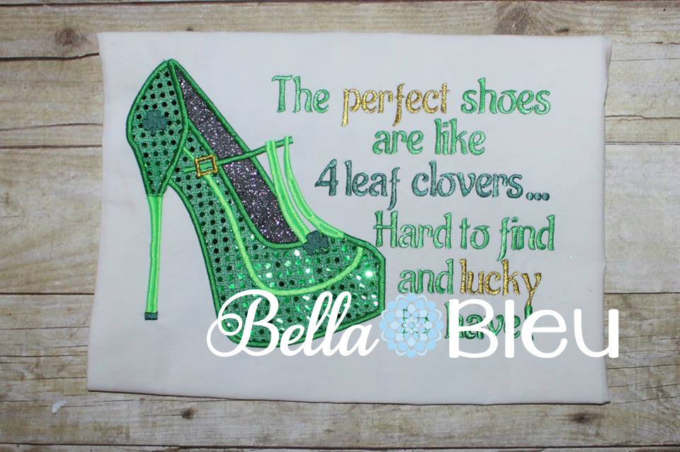 Sexy Saint St Patricks Irish Heel Machine Applique Embroidery design