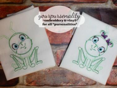Quick Stitch Grasshopper Insect Bug Machine Embroidery Design COLORWORK