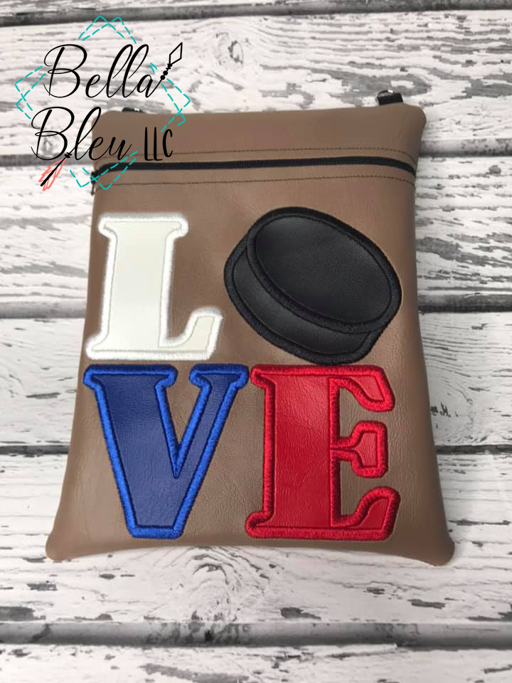 Hockey Love Machine Applique Embroidery design
