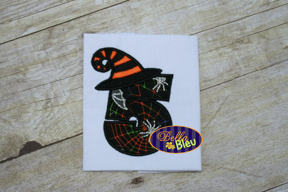 Halloween Witch Applique Numbers 1-5