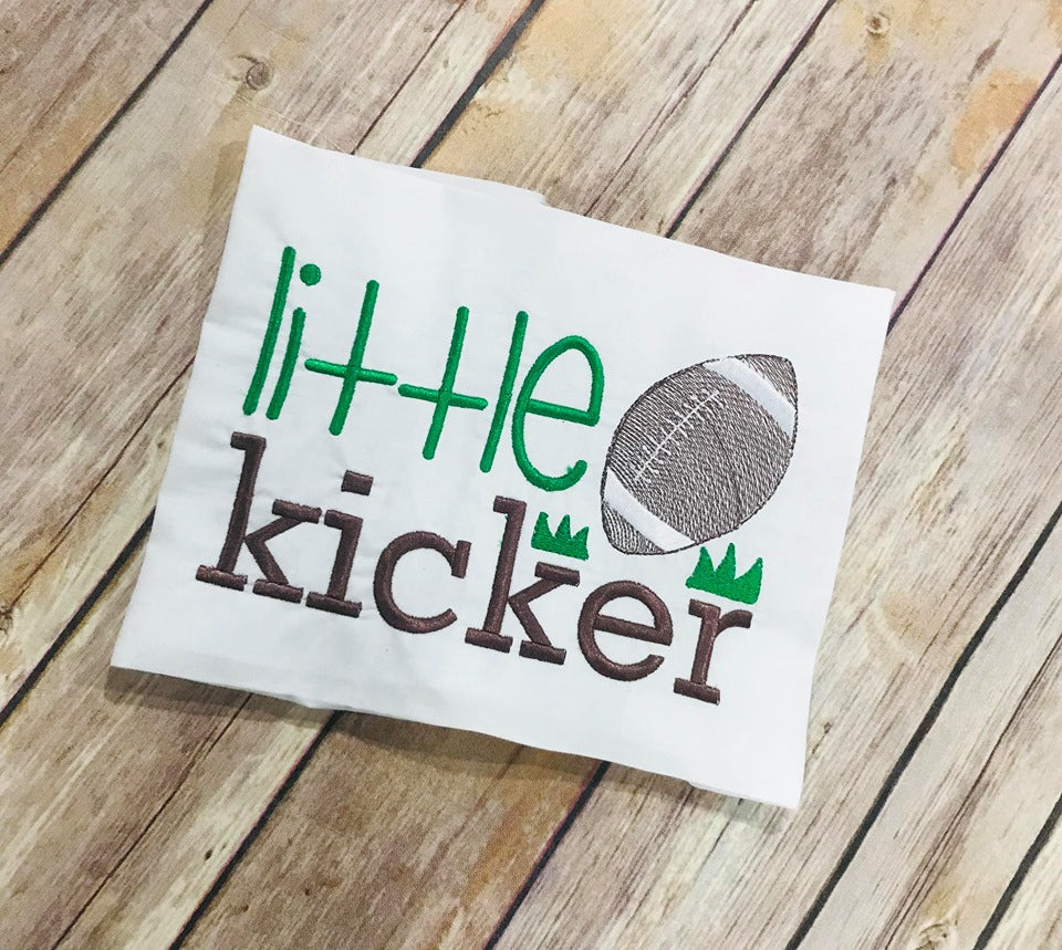 Football Little Kicker Machine Embroidery Design Sketchy