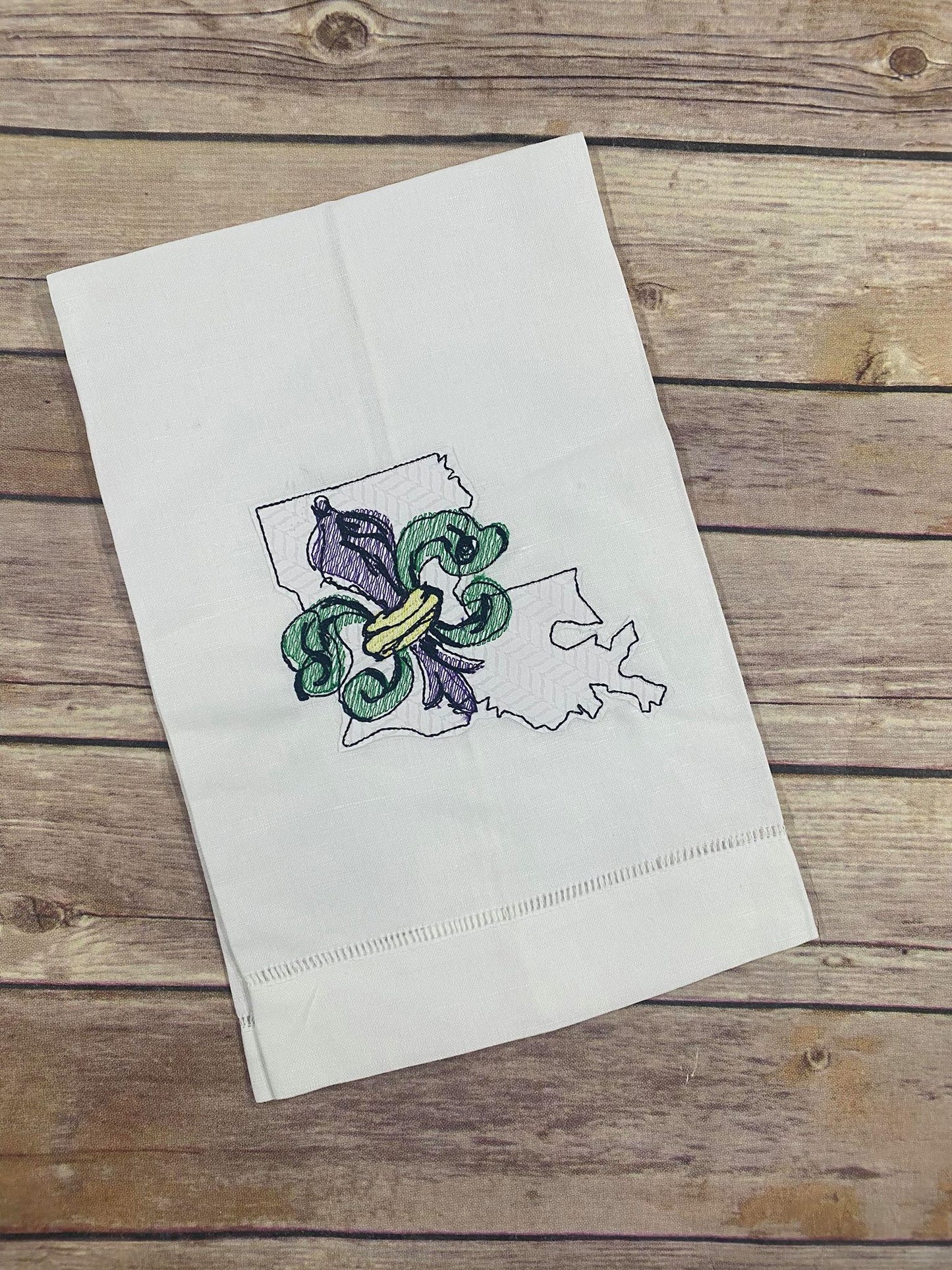Sketchy Louisiana with fleur de lis