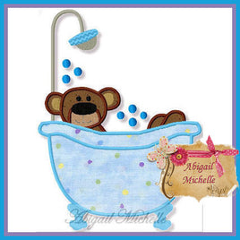Bathtub Bear Machine Embroidery