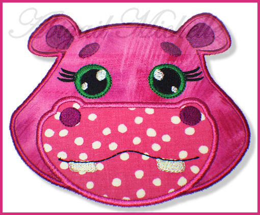Hippo Applique - 3 Sizes!