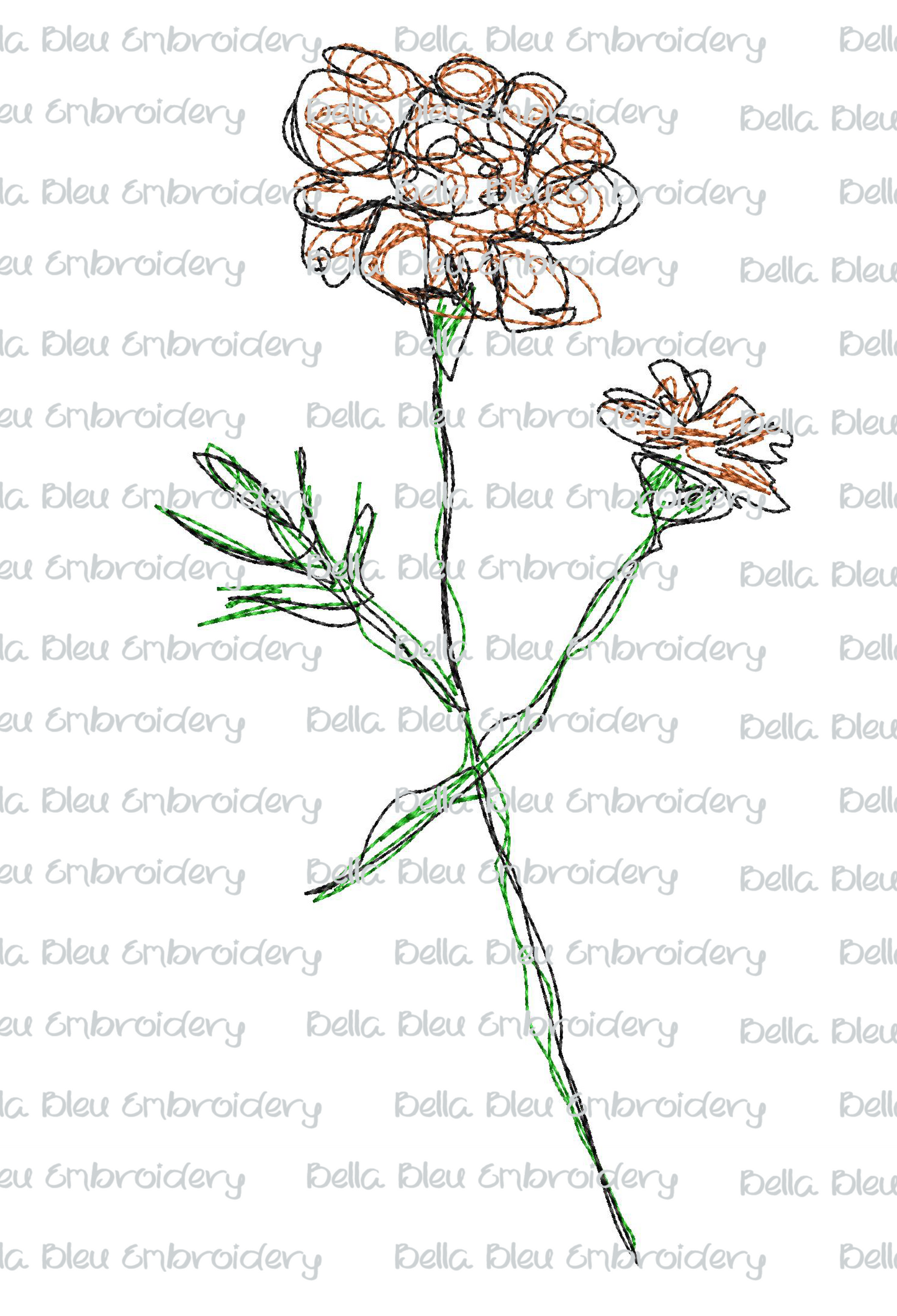 Marigold Scribble flower