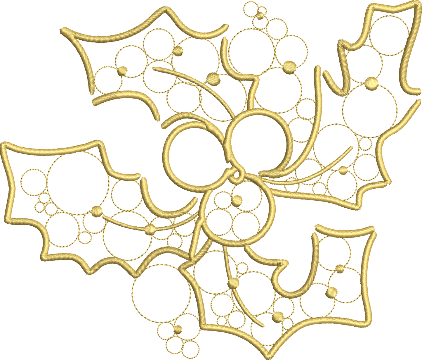 Golden Holly Christmas Design