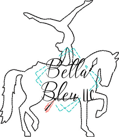 Horse Vaulting fill and outline