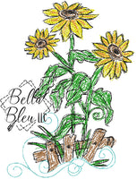 Sunflower Scribble Bundle of 10