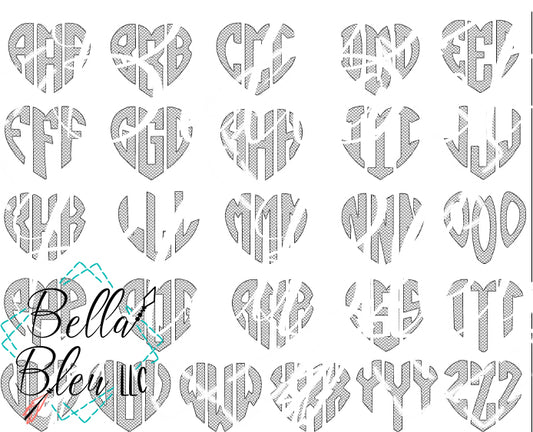 Heart Monogram Font