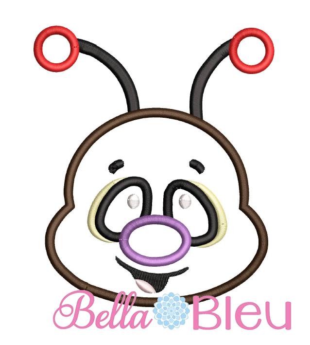 Ant Head Applique Embroidery Design Insect bug