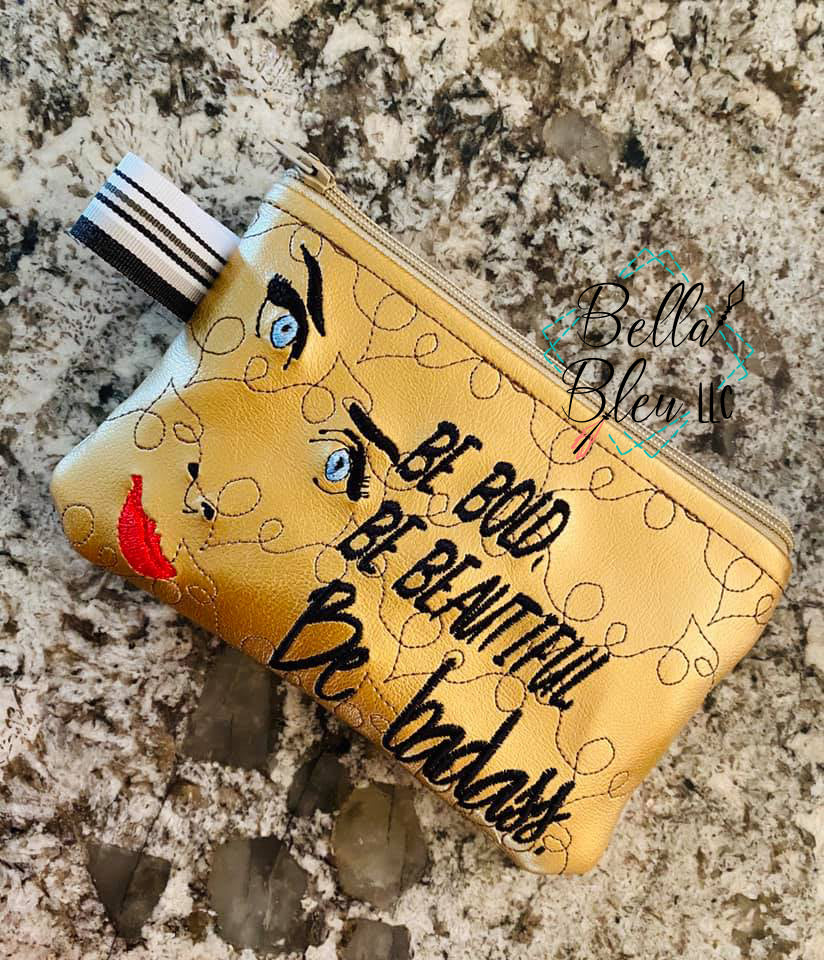 ITH Be Bold Be Beautiful Be Badass Zipper bag wallet