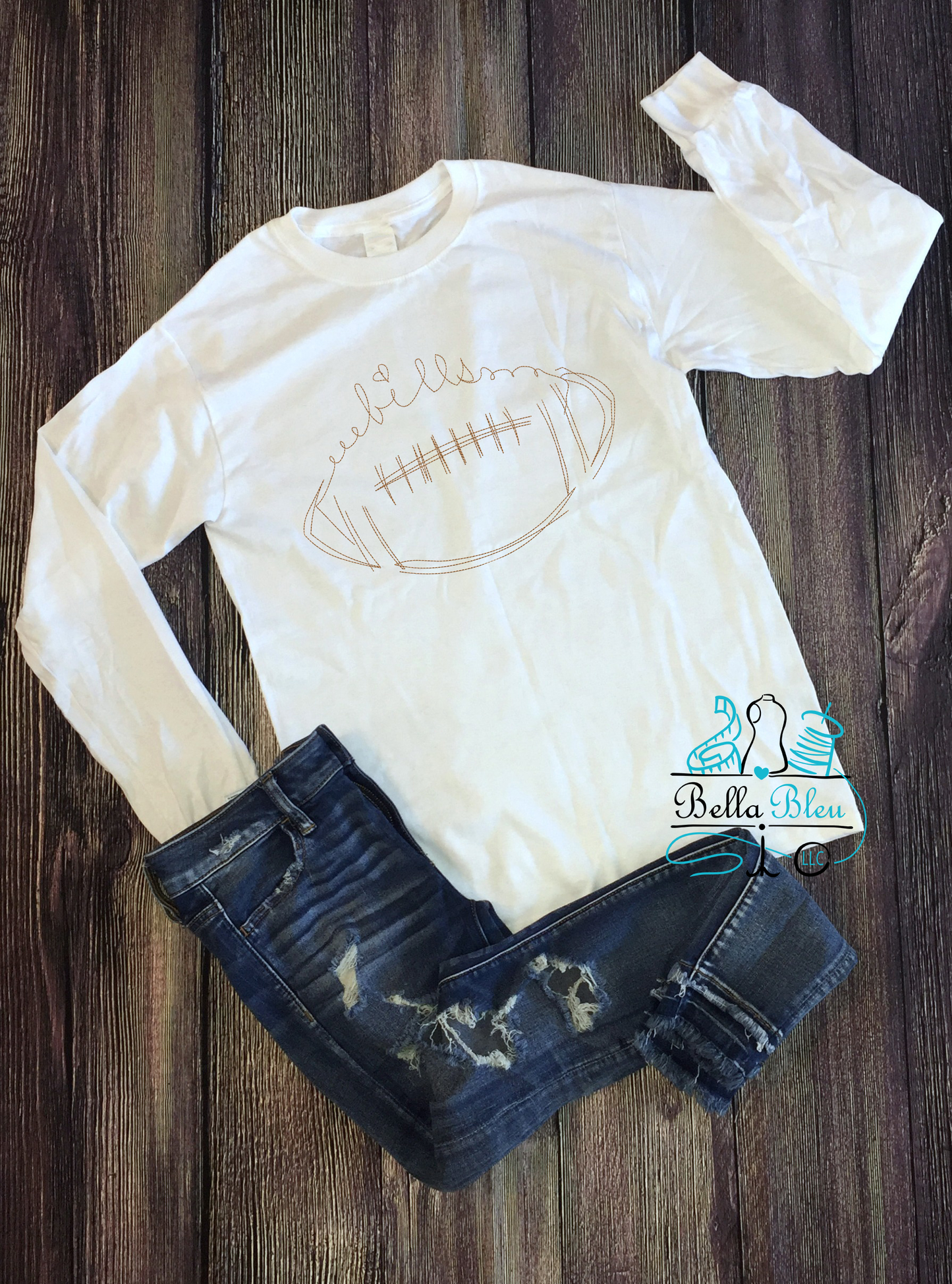 Bills Signature Mascot Football Bean Stitch