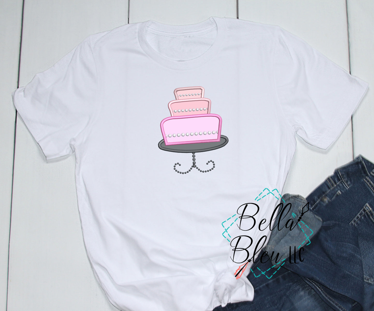 Birthday Cake Wedding Cake Machine Applique Embroidery design