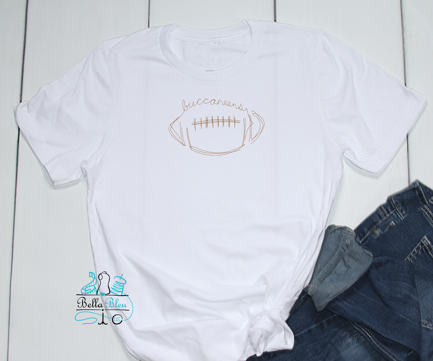 Bucs Signature Mascot Football Bean Stitch