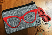 ITH Top Zipper Bag with Vintage Cat Eye Glasses