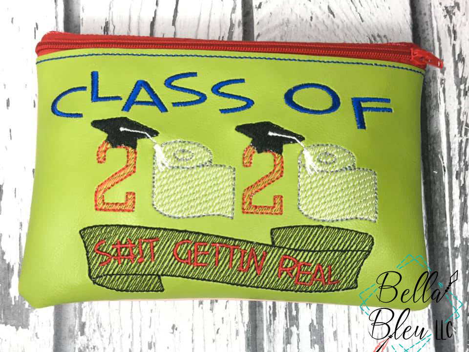 In the Hoop Class of 2020 Toilet Paper Zipper bag wallet