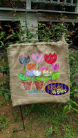 Tulip Floral Flower Pot Build your own Grandmas or Moms Family Garden Applique Machine embroidery design
