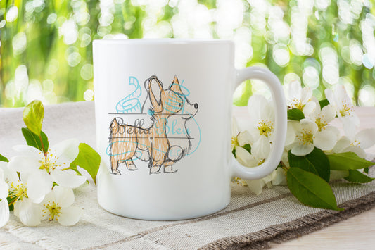 Corgi Scribble Sublimation file