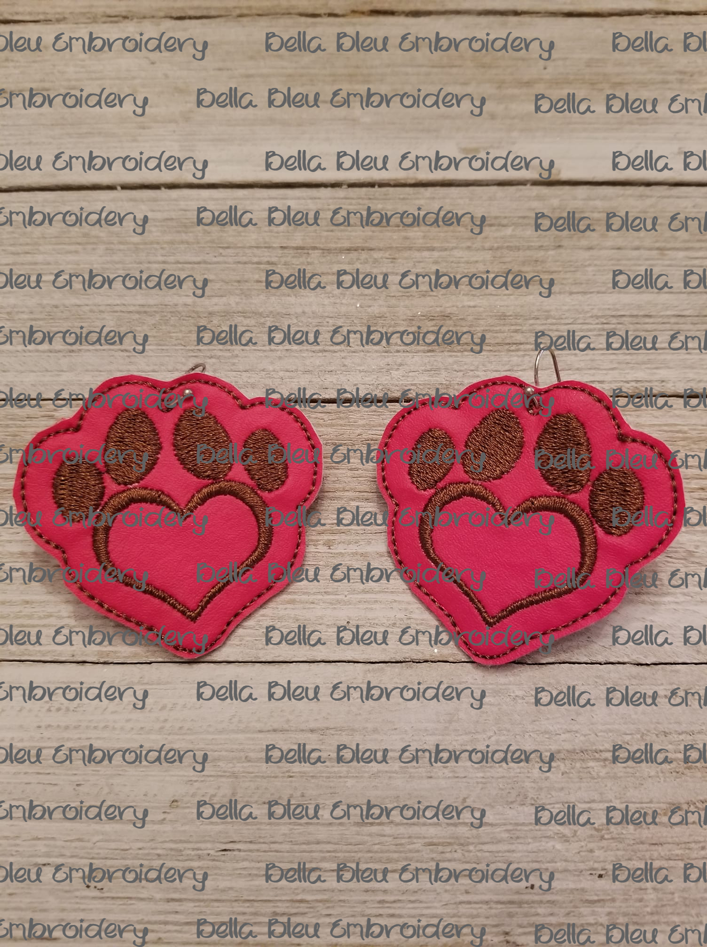 In the Hoop Dog Paw Heart Earrings