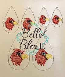 ITH Mardi Gras Earrings 3 sizes