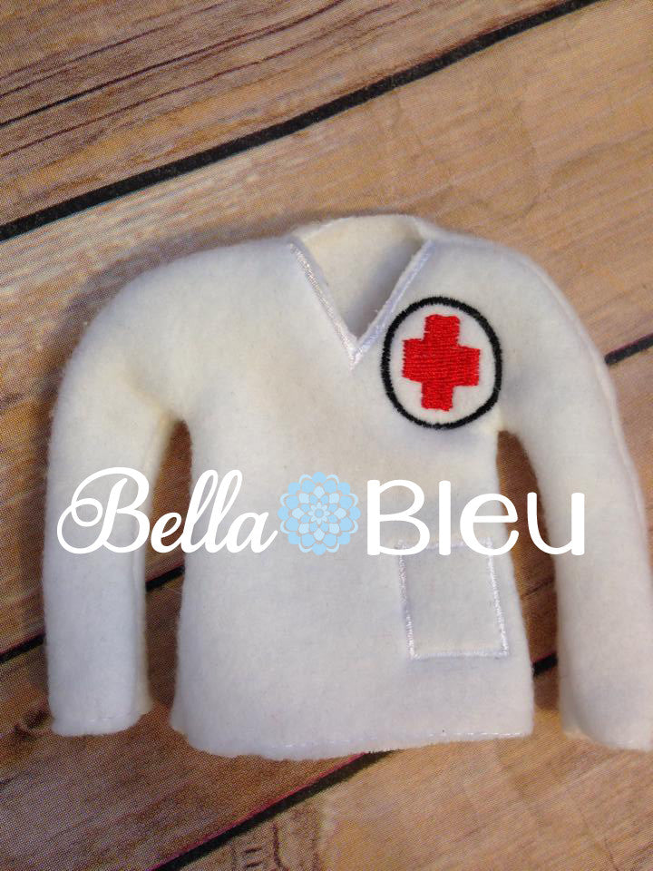 ITH In The Hoop Elf Inspired Nurse RN LPN Sweater Shirt Machine Embroidery Design