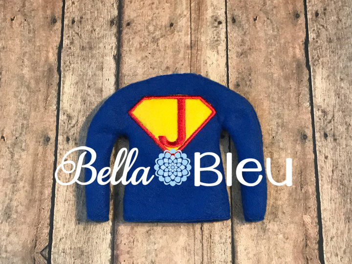 Super Hero Elf Sweater Alphabet Alpha font in the hoop ith machine embroidery design set