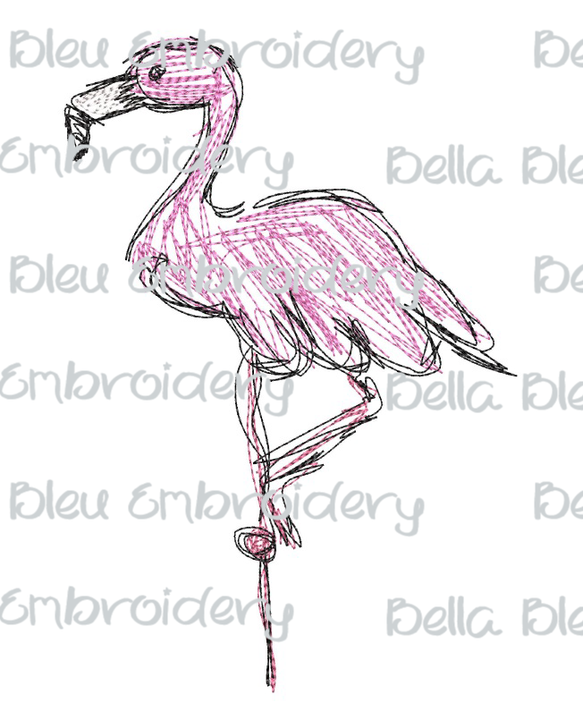 Flamingo Scribble 4