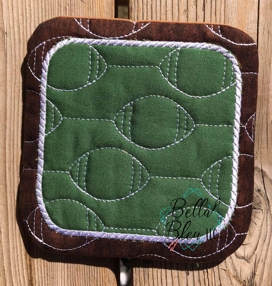 ITH Football Stipple Mug Rug