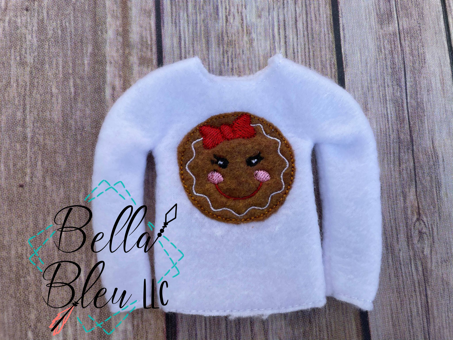 ITH Elf Gingerbread girl sweater shirt