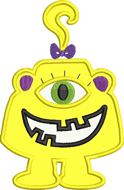 Girl Monster Applique