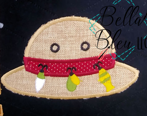 Fishing Hat Applique