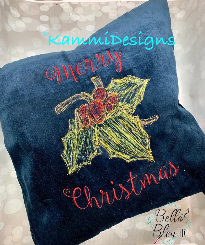 Christmas Holly Scribble Sketchy