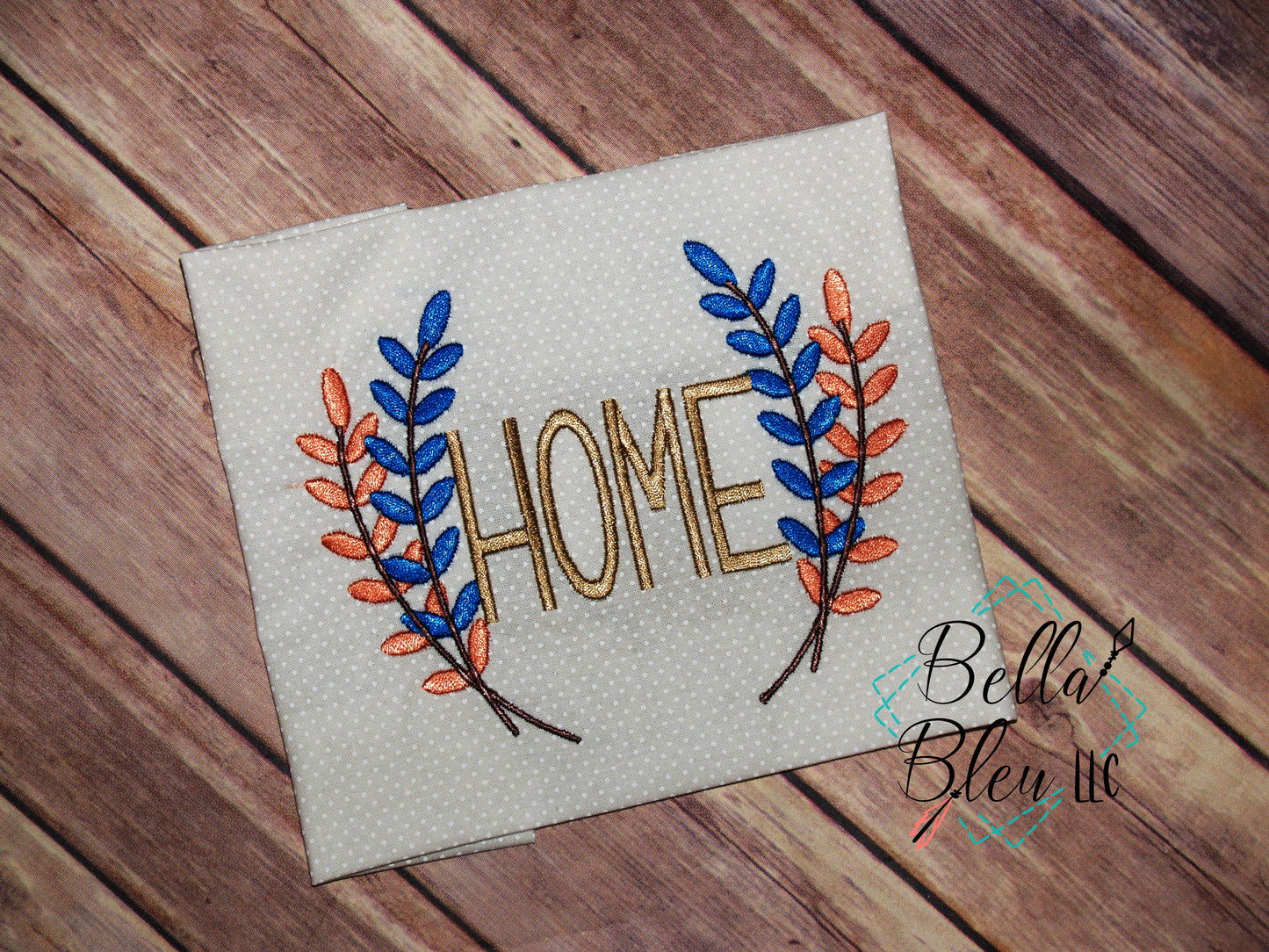 Home with Branch Saying Machine Embroidery 8x8