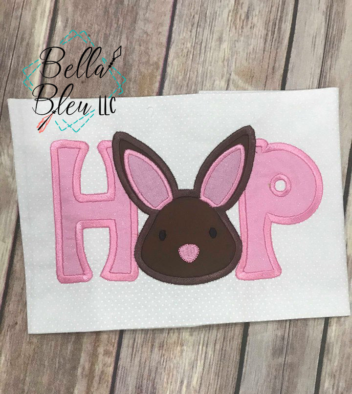 Hop Easter Bunny saying Machine Embroidery design 5x7