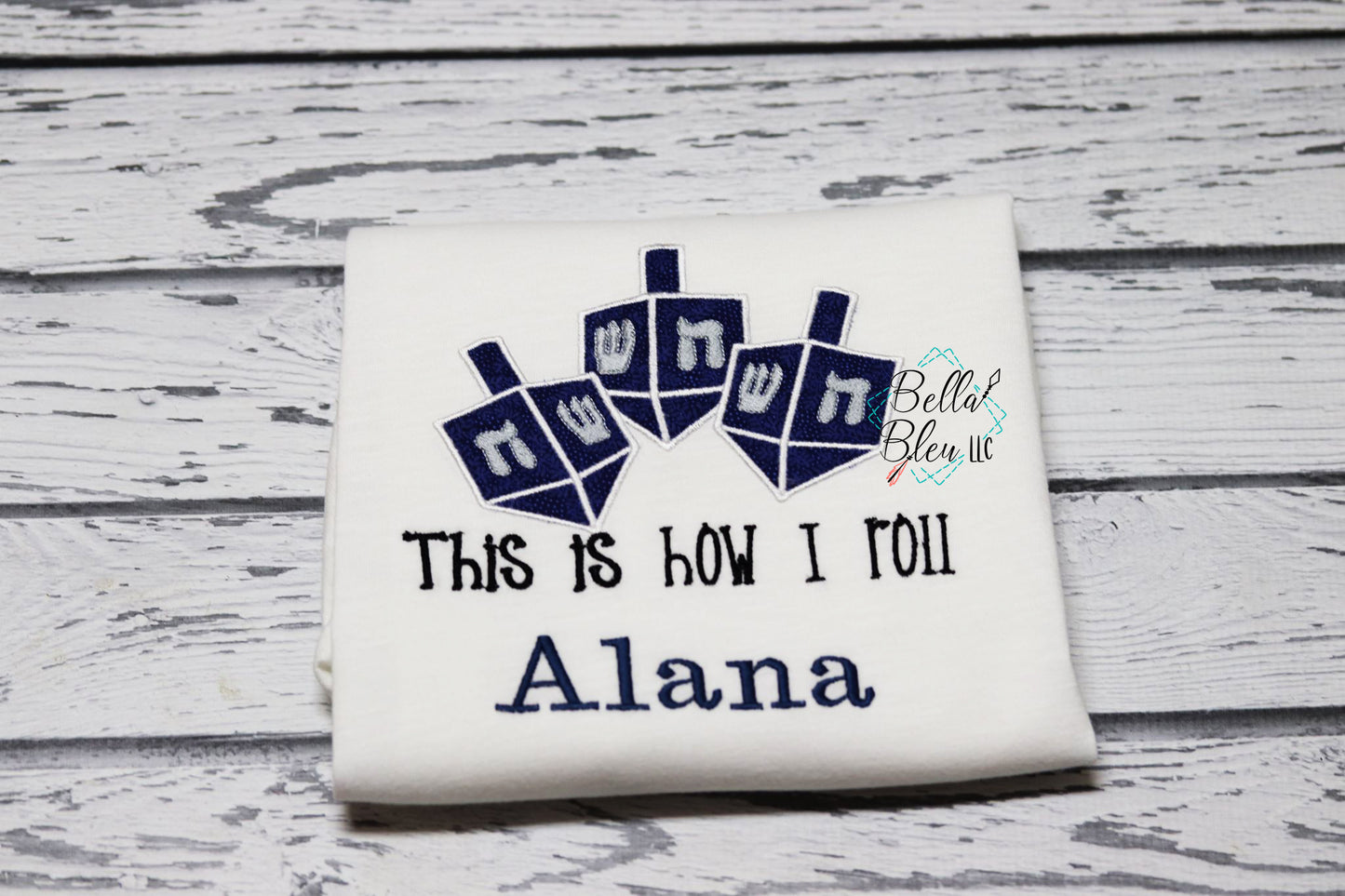 Hanukkah This is how I roll with Dreidels Applique Embroidery Design