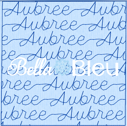 Stipple Name Aubree Quilting Stitch Machine Embroidery Design