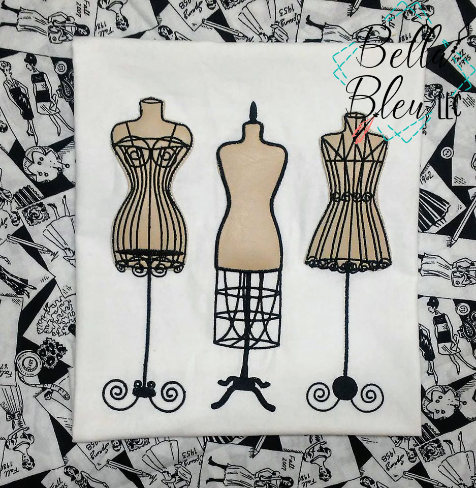 Vintage Sewing Mannequin Trio Set of 3