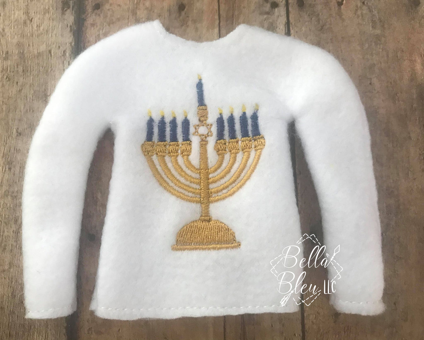 Menorah Jewish Hanukkah ITH Elf Sweater Shirt