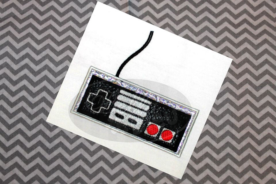 NES Controller Gamer Game Applique Machine Embroidery Design
