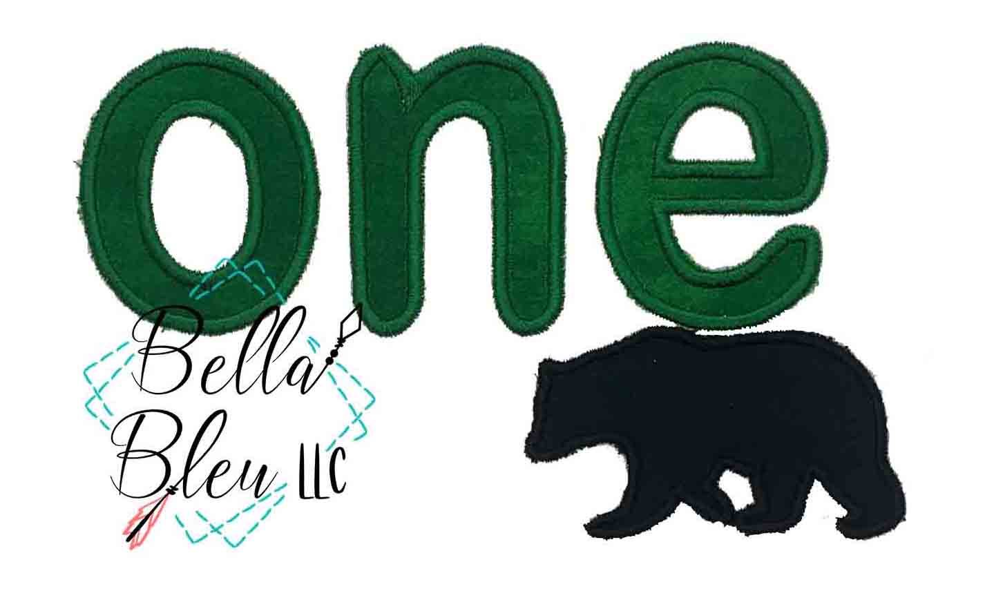 One 1st Birthday bear Applique
