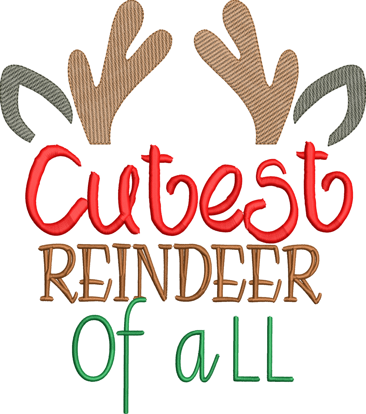 Cutest Reindeer of All Sketchy Christmas Design