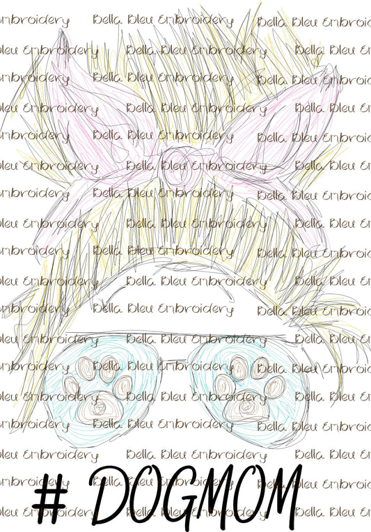 Dog Mom Life Scribble Sublimation