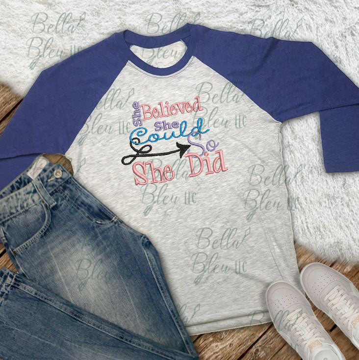 She believed she could so she did saying