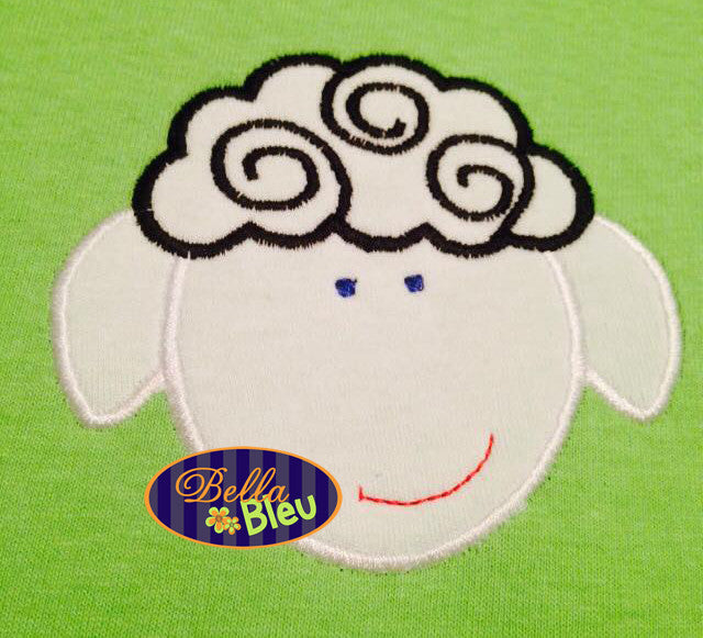 Cuddly Sheep Lamb Machine Applique Embroidery design