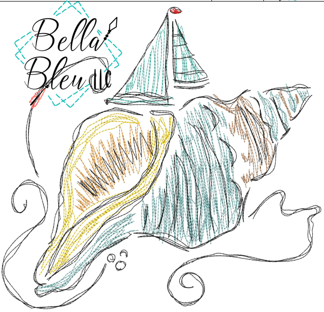 Seashell 6 Scribble Nautical