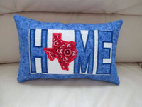 ITH Home Texas Pillow Machine Applique Embroidery Design