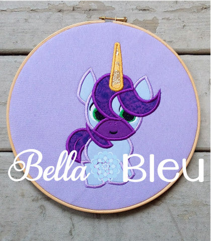 Unicorn Horse Machine Applique Embroidery design